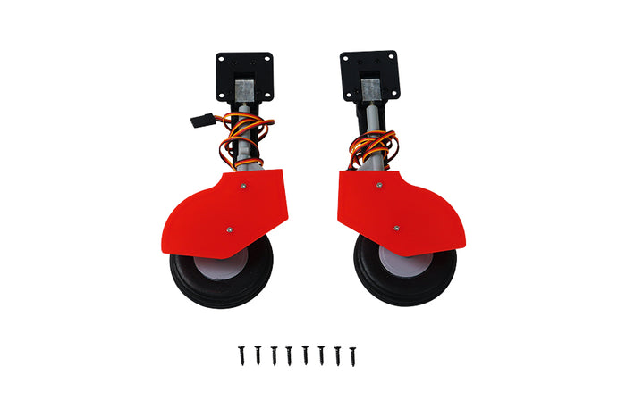 1200mm CJ6 V2 main landing gear system with red wheels and screws