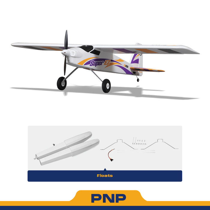 FMS 1220mm Super EZ V4 RC airplane with optional floats and PNP configuration
