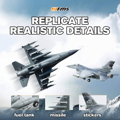 FMS EDF Jet 64mm F-16 Fighting Falcon, RTF / PNP
