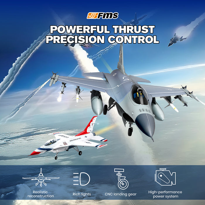 FMS EDF Jet 64mm F-16 Fighting Falcon, RTF / PNP