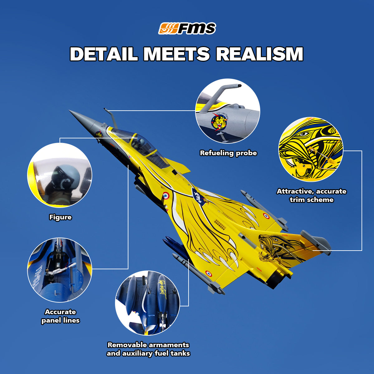FMS EDF Jet 80mm Rafale PNP