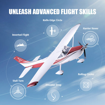 FMS 1500mm Cessna 182 model demonstrating advanced flight skills like Harrier Hover and Stall Turn.