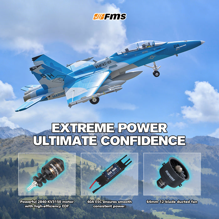 FMS EDF Jet 64mm F/A-18 Hornet, RTF / PNP