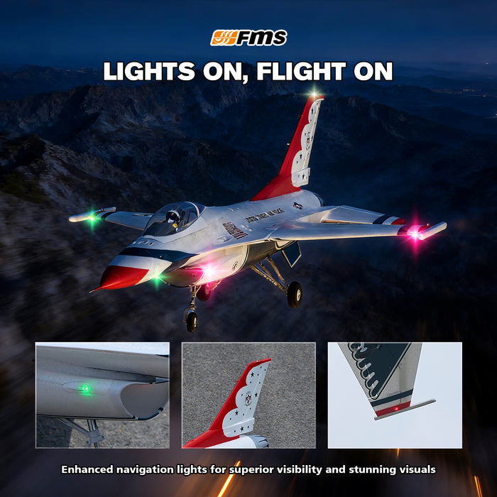 FMS EDF Jet 64mm F-16 Fighting Falcon, RTF / PNP