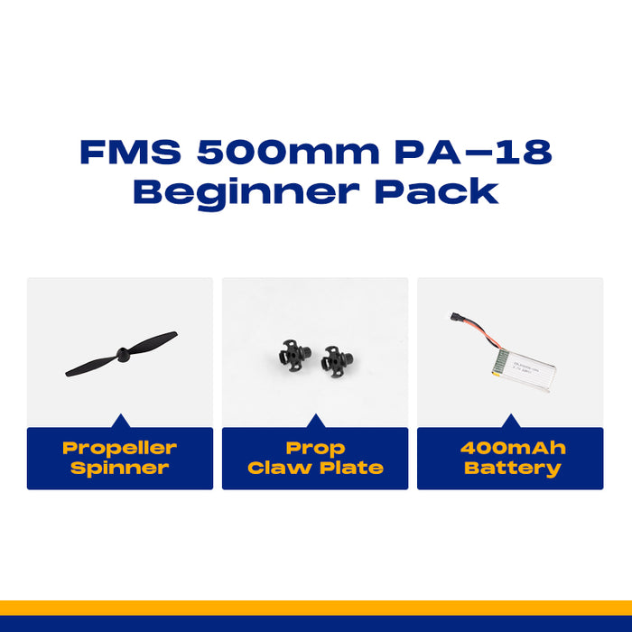 Paquete para principiantes FMS 500 mm PA-18