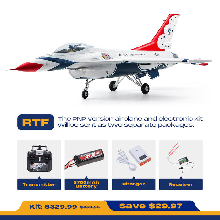 FMS EDF Jet 64mm F-16 Fighting Falcon, RTF / PNP