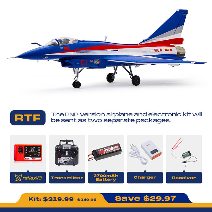 FMS EDF Jet 64mm J-10 with Reflex V3 PNP