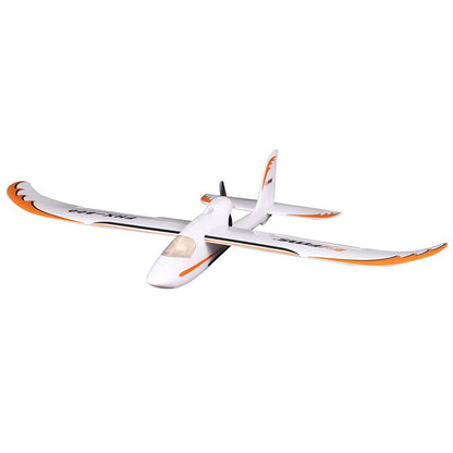 FMS 800mm Easy Trainer RTF airplane in white with orange accents