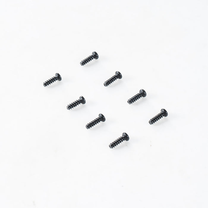 Canyon 1:10 ST2.5*8 black button head tapping screws on white background