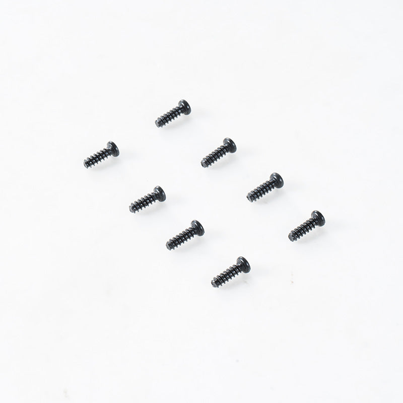 Canyon 1:10 ST2.5*8 black button head tapping screws on white background