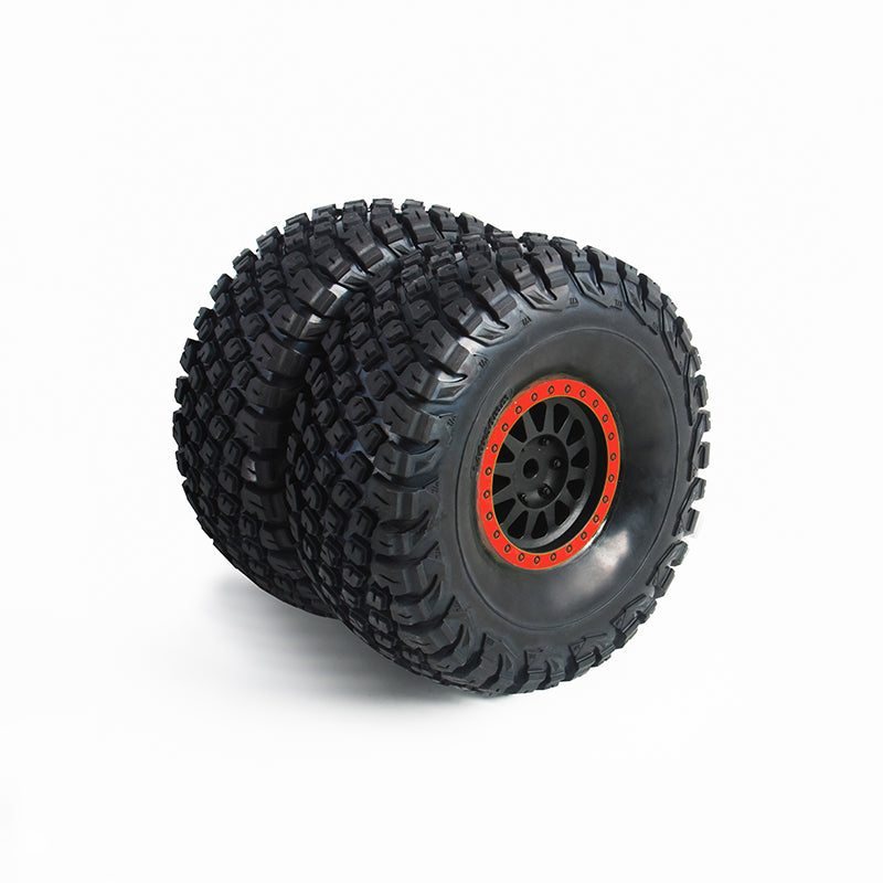 1:7 Ridge Racer U4 Rueda y neumático montados (azul/rojo)