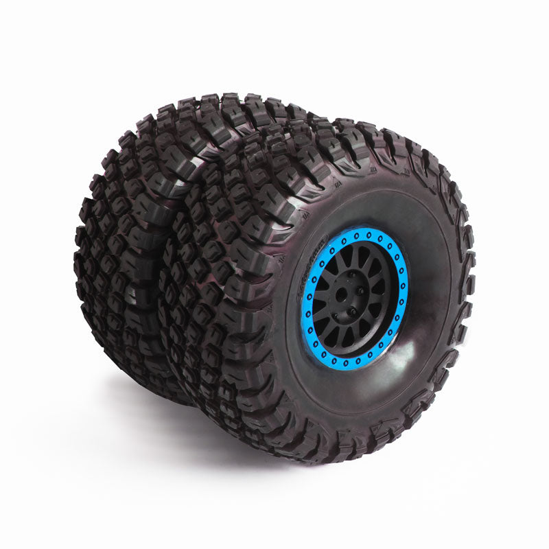 1:7 Ridge Racer U4 Rueda y neumático montados (azul/rojo)