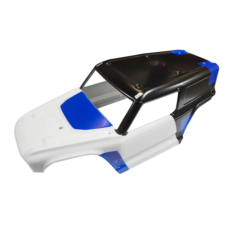 Carrocería Ridge Racer U4 DB a escala 1:7 (transparente, azul y rojo)