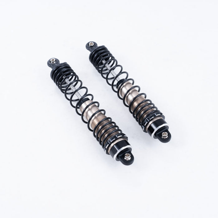 Adjustable 1:7 Ford Bronco RTR EB front shock set with black springs
