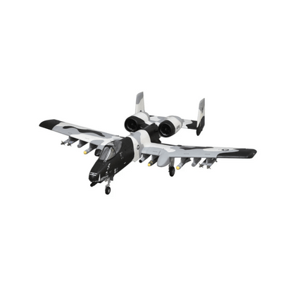FMS 70mm A-10 Thunderbolt II V2 PNP twin jet model with camouflage livery and missiles.