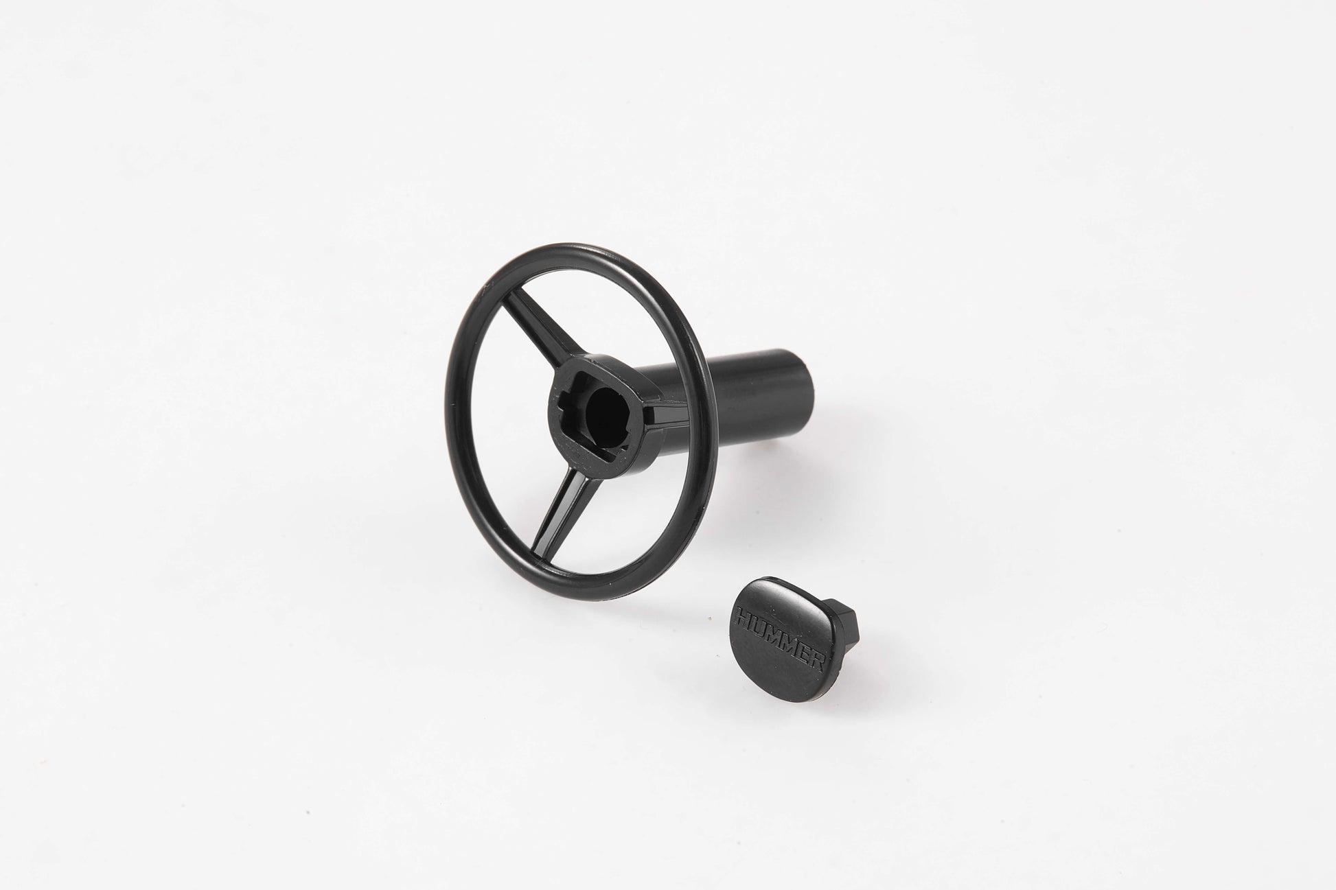 1:12 Hummer H1 RC steering wheel set with black steering wheel and knob