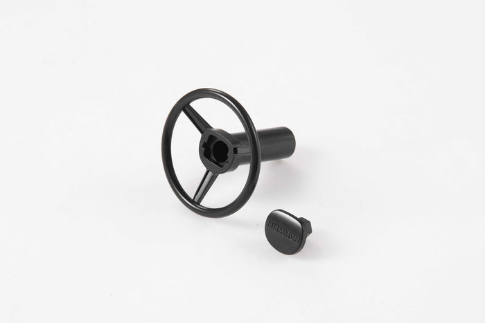 1:12 Hummer H1 RC steering wheel set with black steering wheel and knob