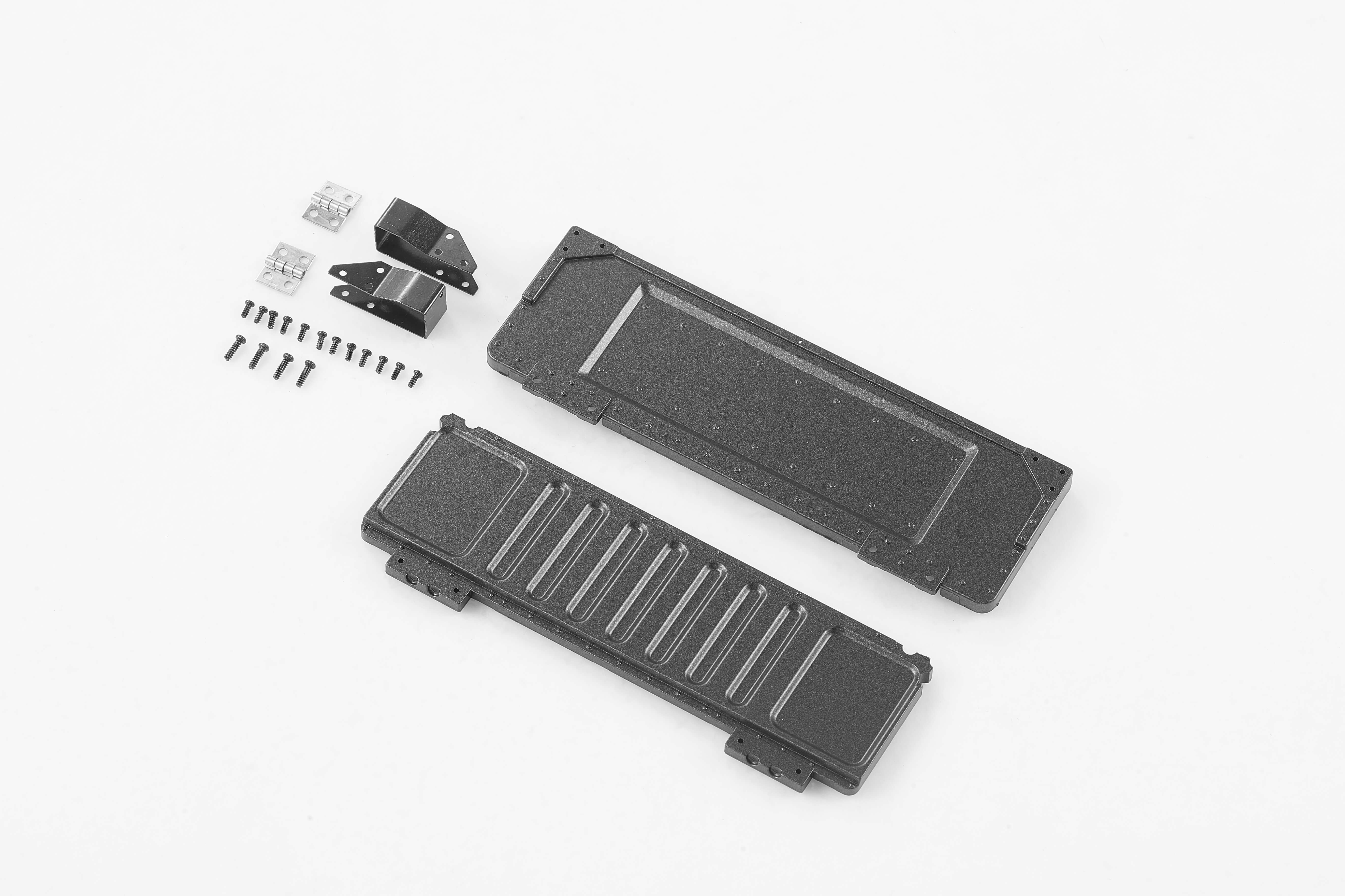 Hummer H1 rear door set black with brackets and screws for RC model
