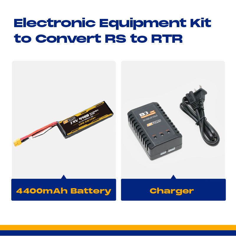 Kit de Equipo Electrónico para Convertir RS a RTR (Batería de 4400mAh)