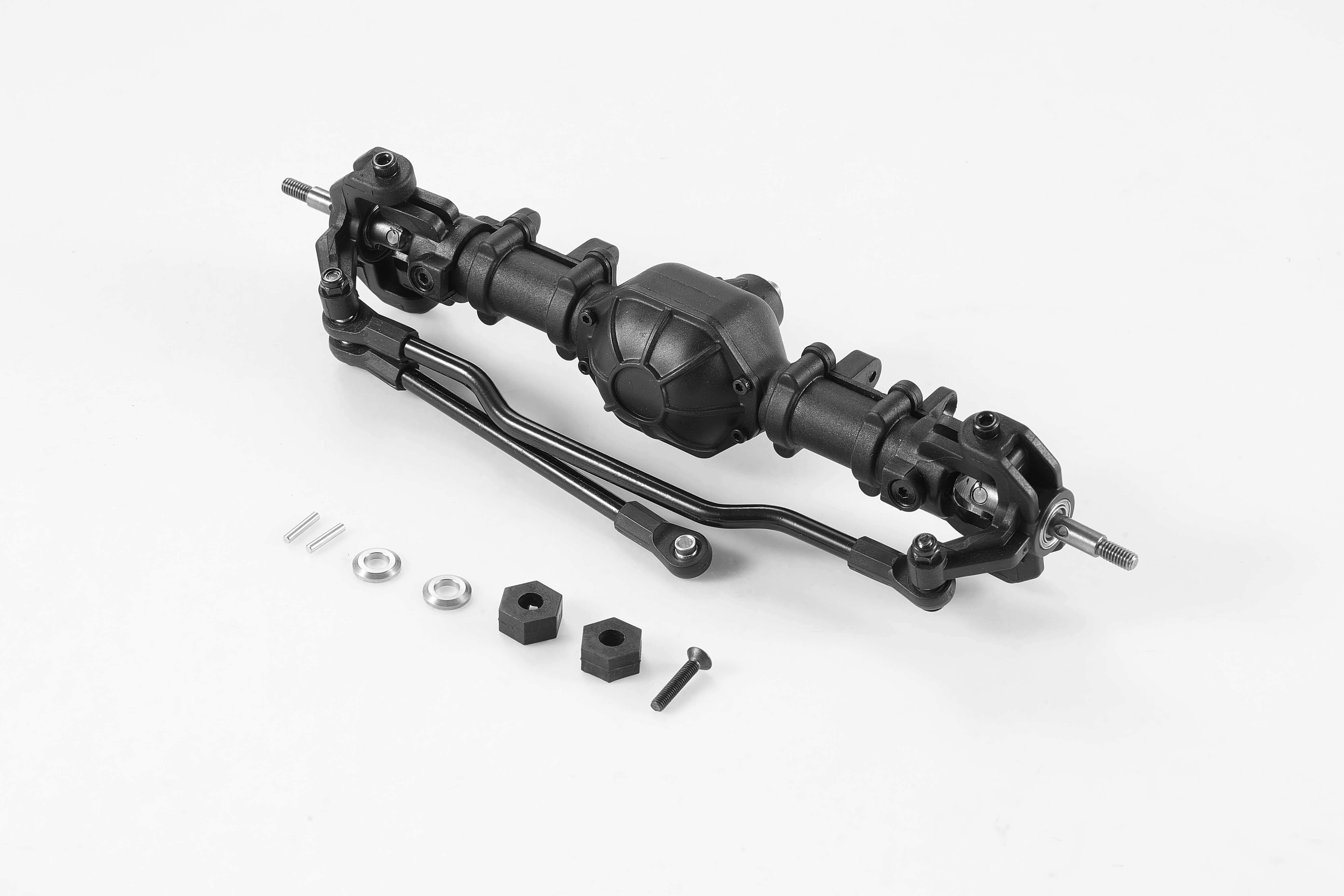 1:10 Toyota FJ40 front axle assembly with components for RC vehicles