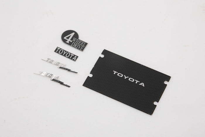 Toyota FJ40 nameplate and logo set including 4 Wheel Drive badge.