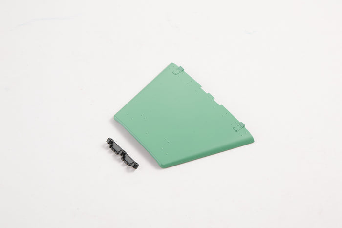 1:12 Land Rover painted green hood with black mounting clips