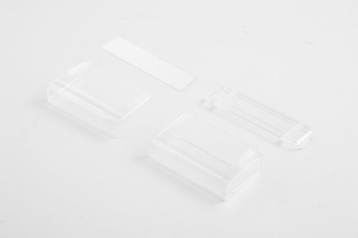 Clear plastic window set for 1:12 Land Rover RC model