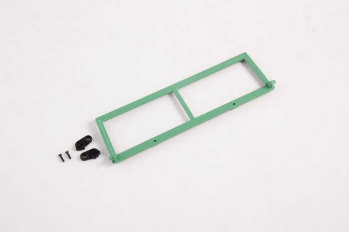 1:12 Land Rover green painted window frame and hardware.