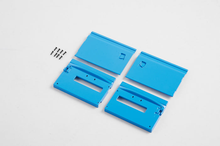 1:12 Land Rover blue painted door panels set with screws for easy assembly