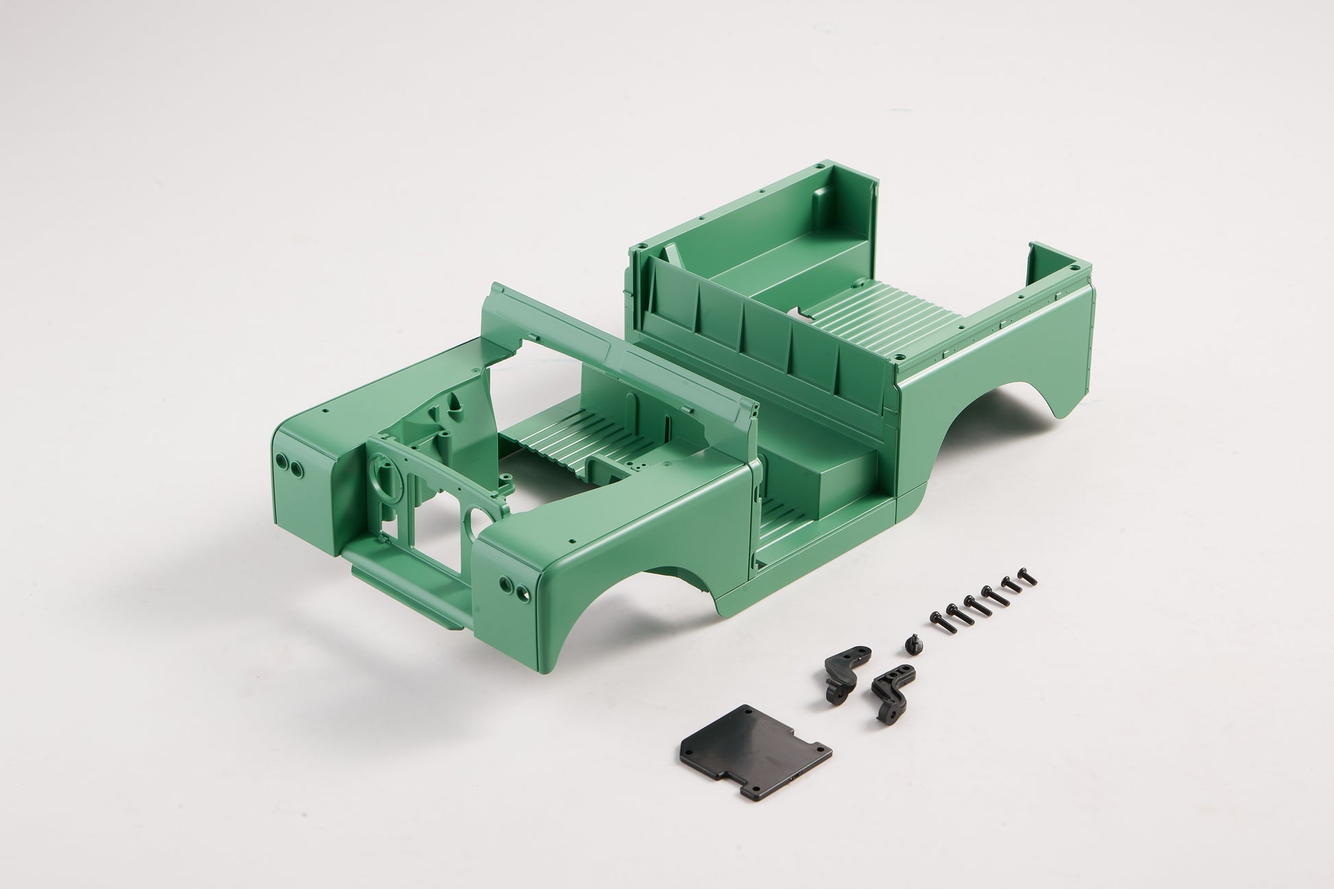 1:12 green Land Rover car body with accessories and screws