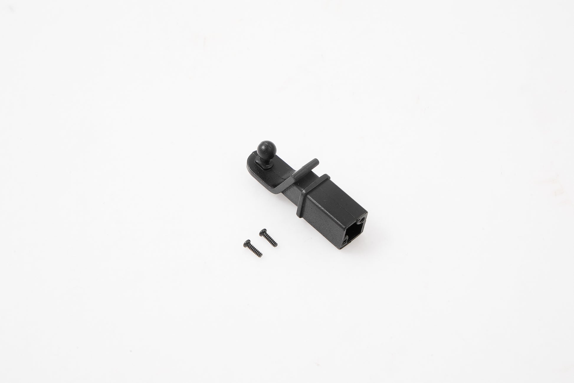 1:10 scale model black tow hook with installation screws
