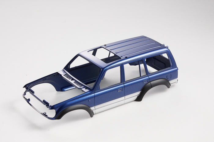 Blue FCX18 Land Cruiser 80 body shell for remote control models