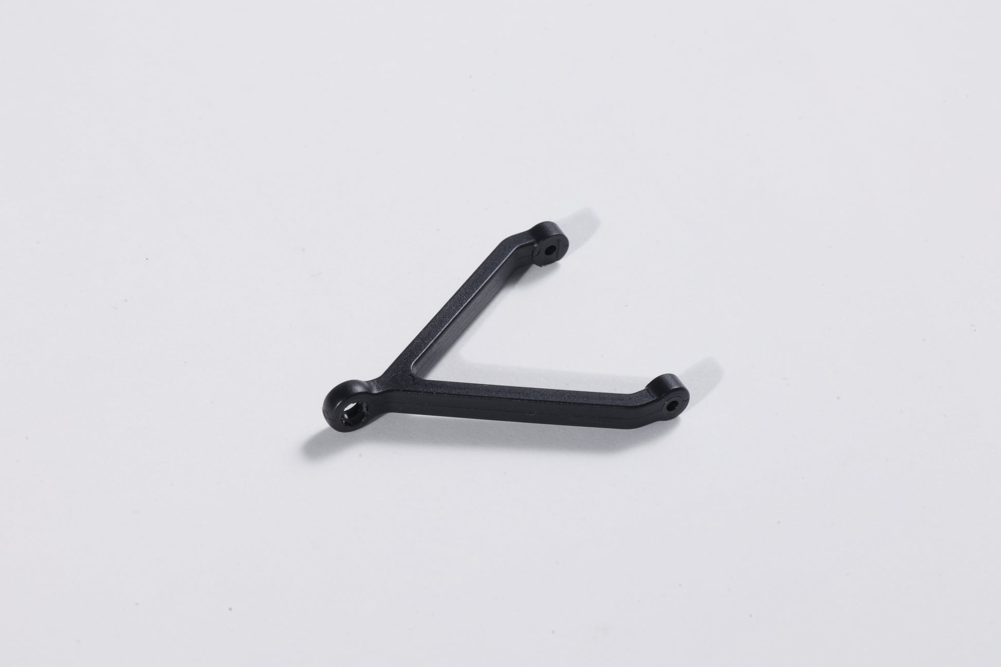 Black Y-shaped support arm for RC models with two mounting holes