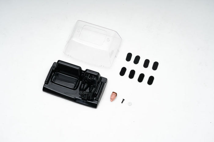 FCX18 K10 cockpit and driver B set with canopy, driver figure, and detailing parts.