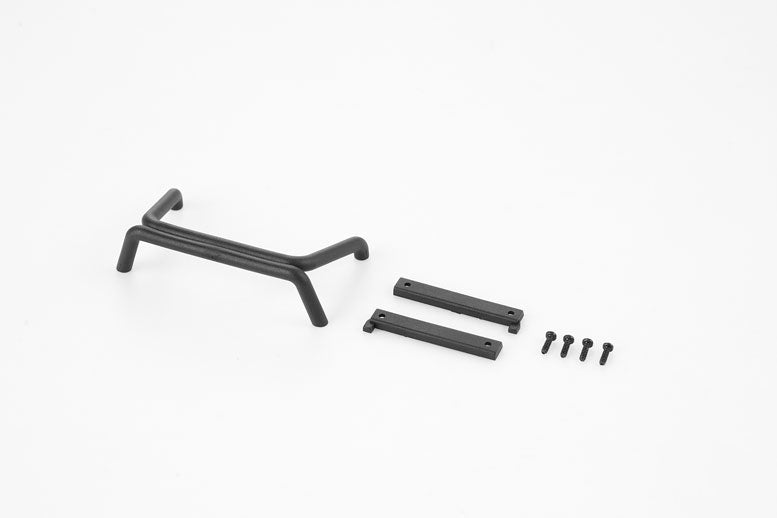 FMT24 1:24 Chevrolet Colorado anti-roll bar, black metal bar, brackets, and screws.