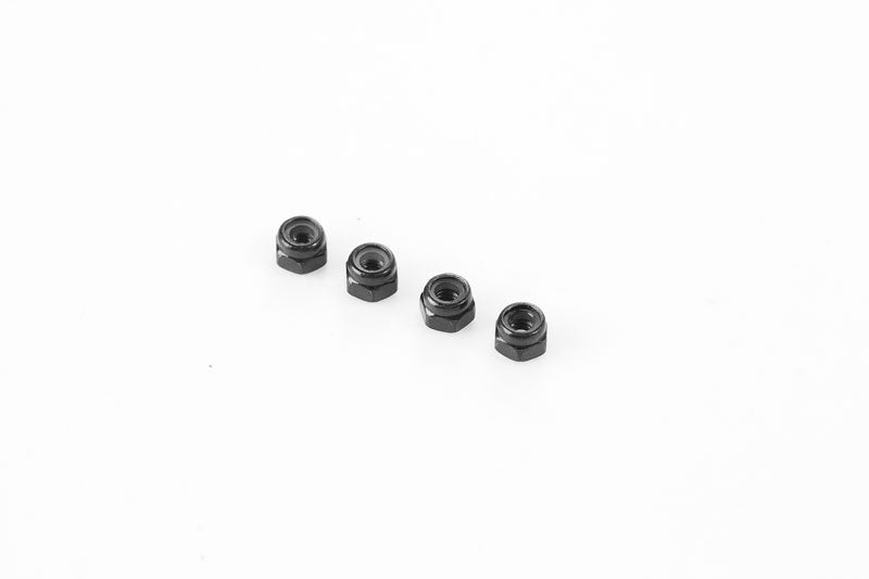 Black M3 anti-slip nuts (set of 4) for 1:24 Chevrolet Colorado