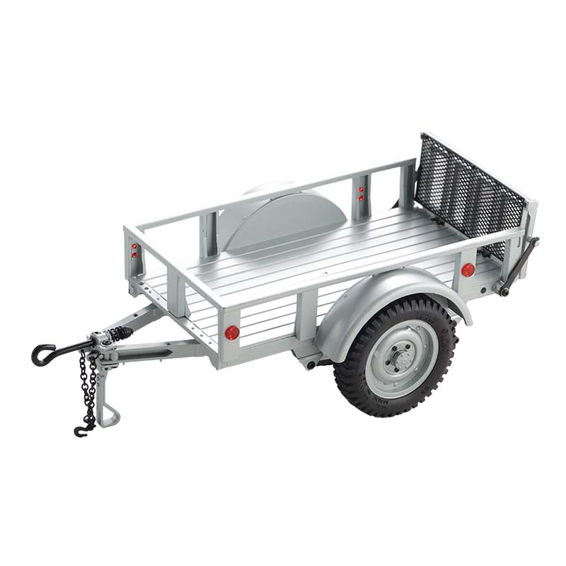FCX18 silver utility trailer with open cargo space and sturdy wheels