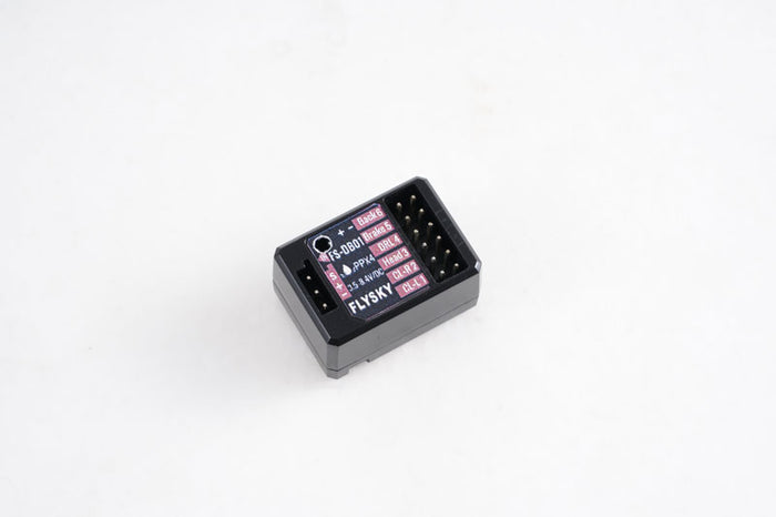 Flysky light control system for RC vehicles with labeled connection ports.