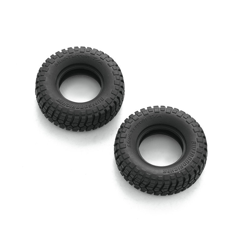 Rubber tires for FCX18 Hummer EV, 1:24 Lemur model, realistic tread design.