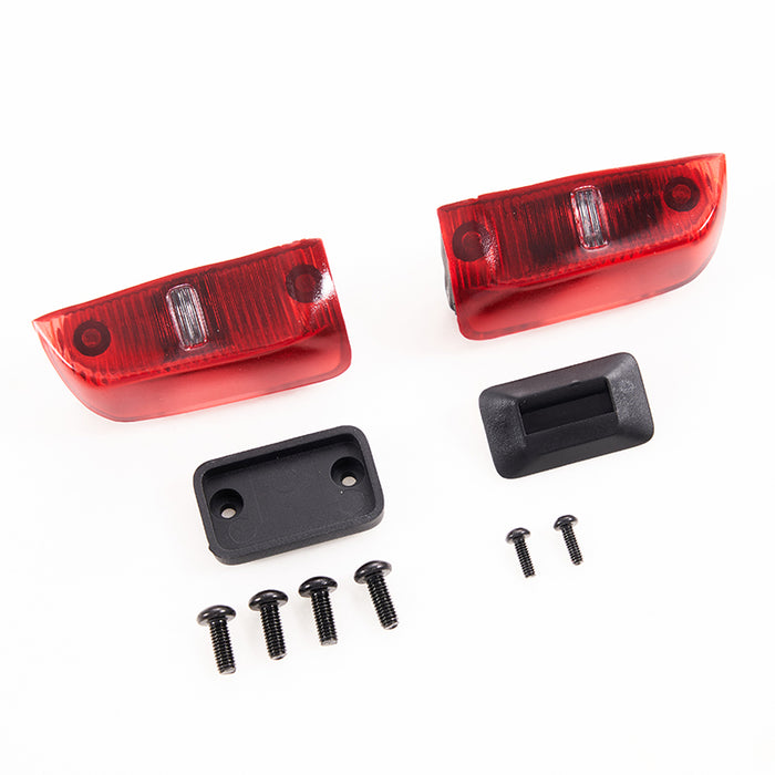 FMT10 Colorado Trail light cup set: two red light covers, black brackets, screws.