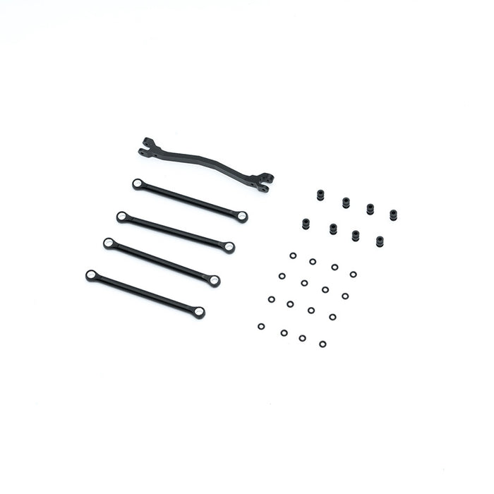 FCX24M metal rod set with four rods, crossbar, and screws for RC models
