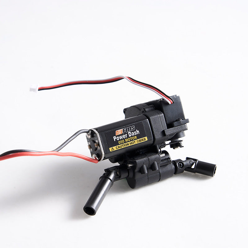 Transmission gear box assembly for RC vehicles with motor and wiring