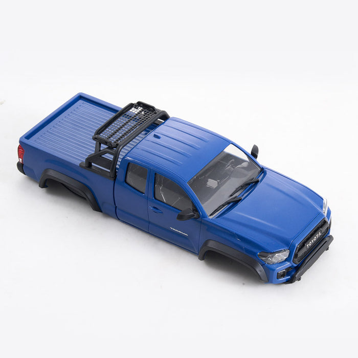 Carrocería Tacoma a escala 1:24 con pintura (azul, rojo y gris)
