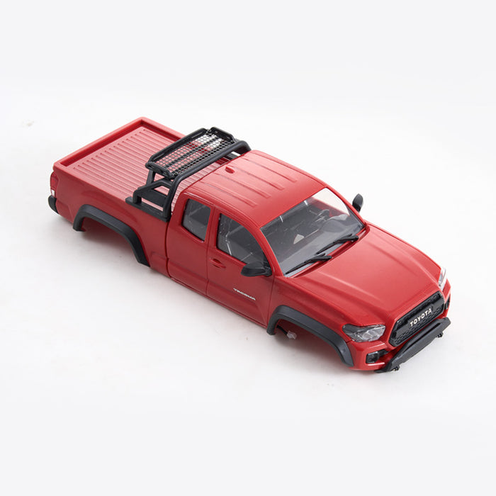 Carrocería Tacoma a escala 1:24 con pintura (azul, rojo y gris)