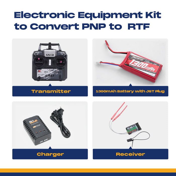 Kit de equipo electrónico para convertir PNP a RTF (batería de 1300 mAh con conector JST)