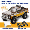 FMS 1:10 RC Chevrolet K5 Blazer RS with free gifts: hopper cover, fender set, and lighting.