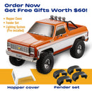 FMS 1:10 FCX10 Chevrolet K5 Blazer RS RC car with free gifts: hopper cover, fender set, and lighting system.