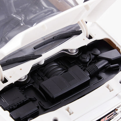 White 1:18 GMC Sierra S RTR RC truck engine bay detail with wipers.