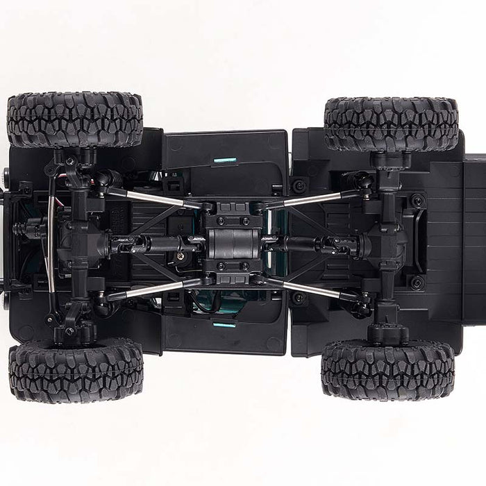 FMS 1:24 FCX24 Power Wagon chassis detail with Batrazzi mud tires