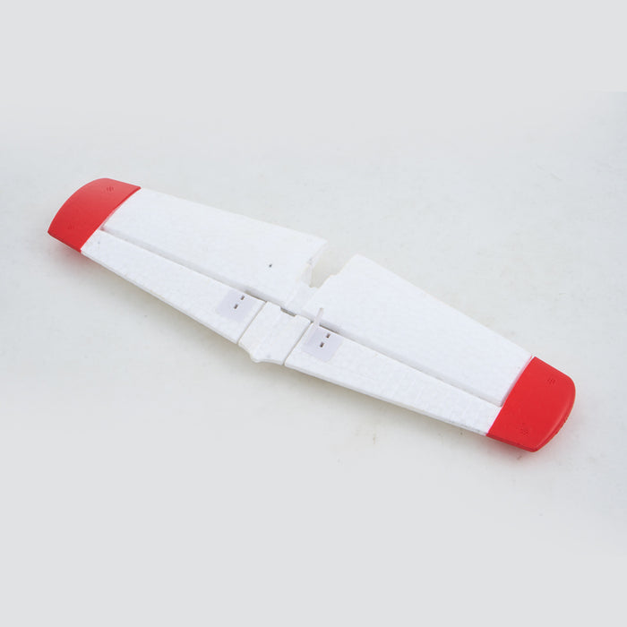 White horizontal stabilizer for 800mm Beaver RC plane, red wing tips.